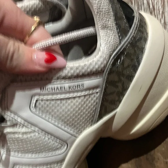 Michael Kors White and Gray Women's Sneakers - Picture 8 of 9